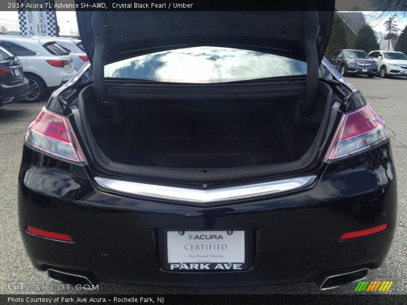 Crystal Black Pearl / Umber 2014 Acura TL Advance SH-AWD