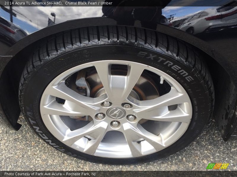 Crystal Black Pearl / Umber 2014 Acura TL Advance SH-AWD
