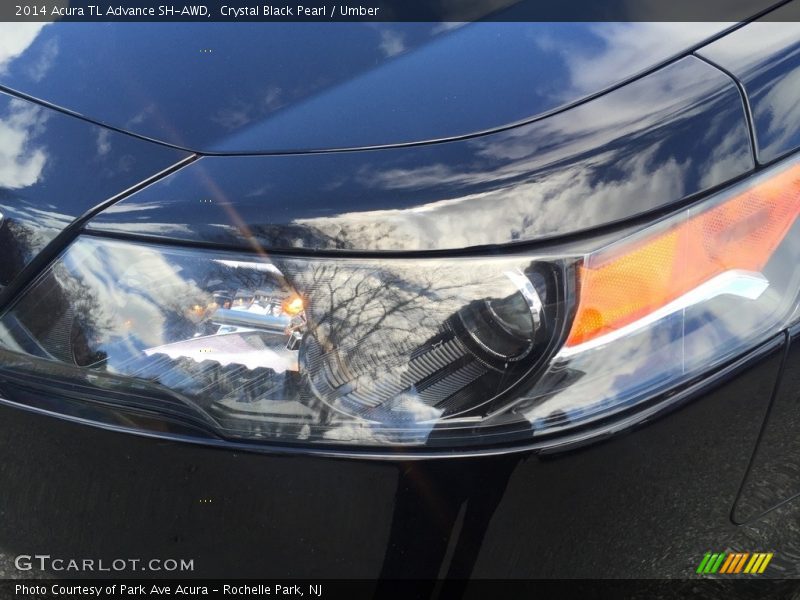 Crystal Black Pearl / Umber 2014 Acura TL Advance SH-AWD