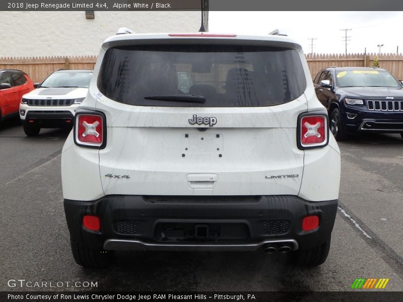 Alpine White / Black 2018 Jeep Renegade Limited 4x4