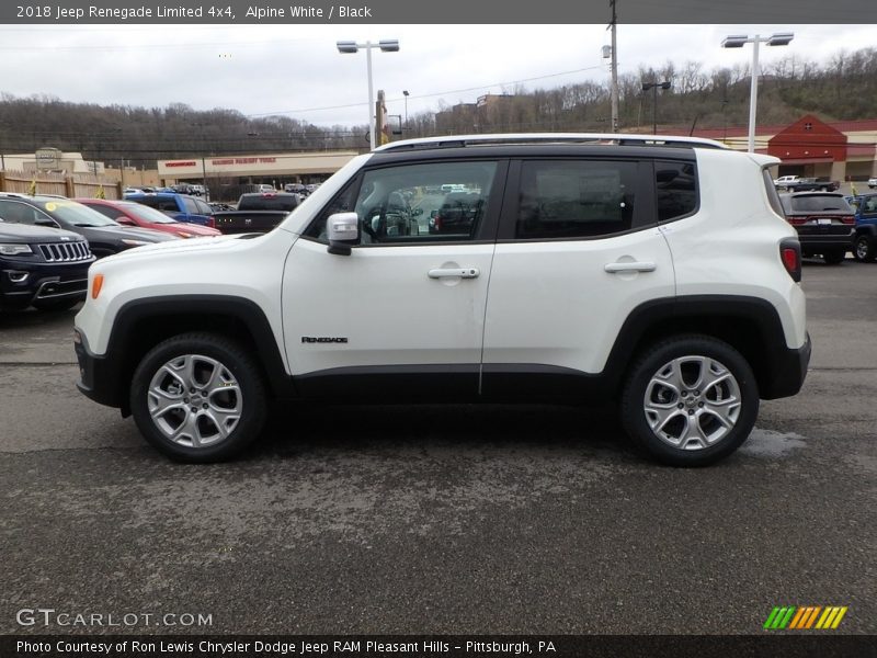 Alpine White / Black 2018 Jeep Renegade Limited 4x4