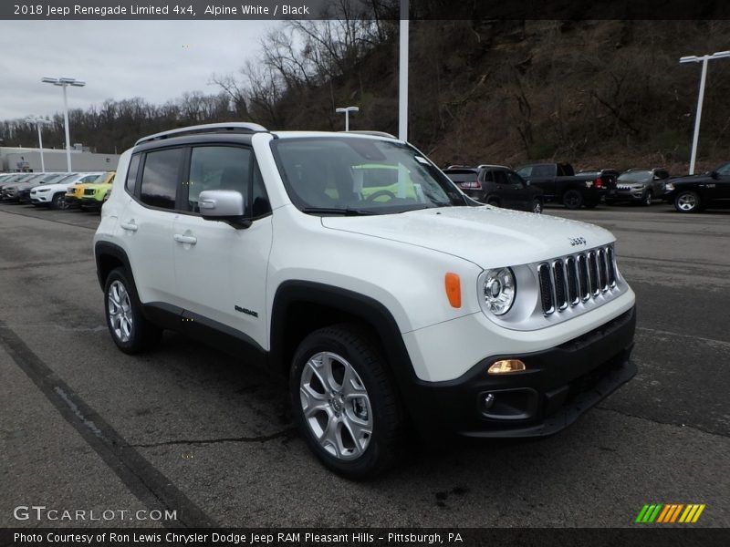 Alpine White / Black 2018 Jeep Renegade Limited 4x4