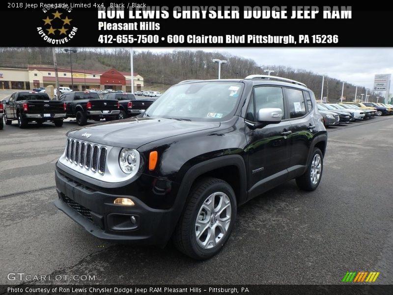 Black / Black 2018 Jeep Renegade Limited 4x4