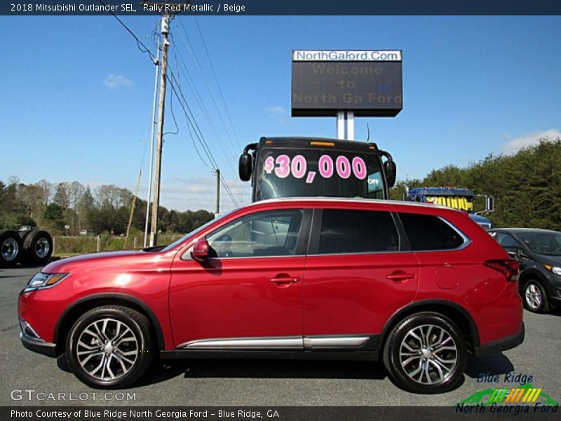 Rally Red Metallic / Beige 2018 Mitsubishi Outlander SEL