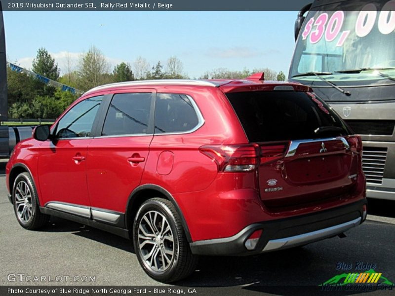 Rally Red Metallic / Beige 2018 Mitsubishi Outlander SEL