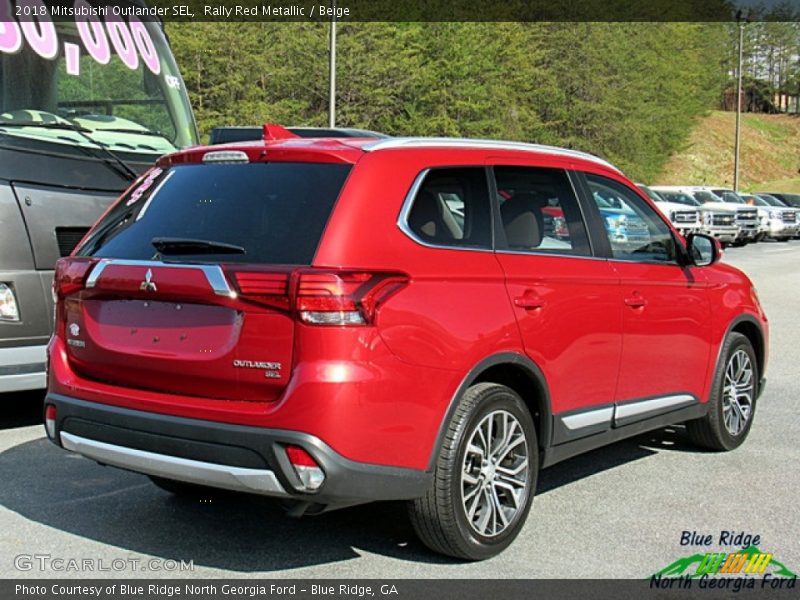 Rally Red Metallic / Beige 2018 Mitsubishi Outlander SEL