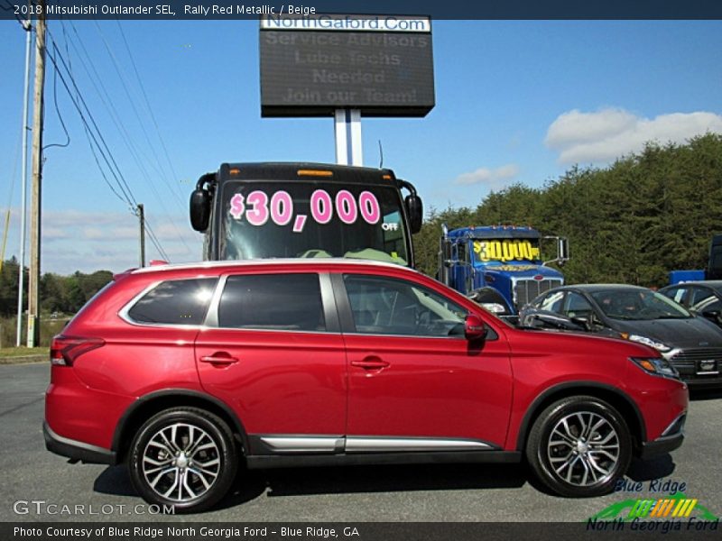 Rally Red Metallic / Beige 2018 Mitsubishi Outlander SEL