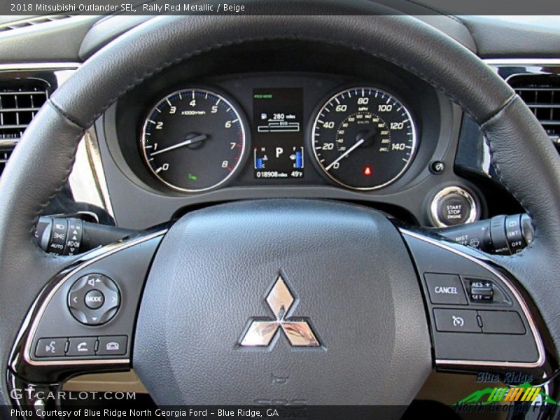 Rally Red Metallic / Beige 2018 Mitsubishi Outlander SEL