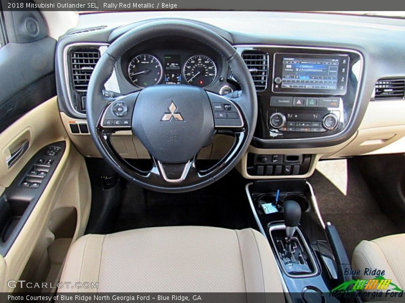 Rally Red Metallic / Beige 2018 Mitsubishi Outlander SEL