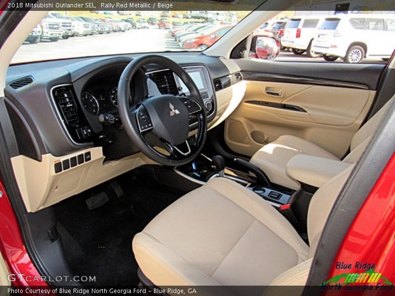Rally Red Metallic / Beige 2018 Mitsubishi Outlander SEL