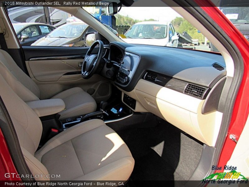 Rally Red Metallic / Beige 2018 Mitsubishi Outlander SEL