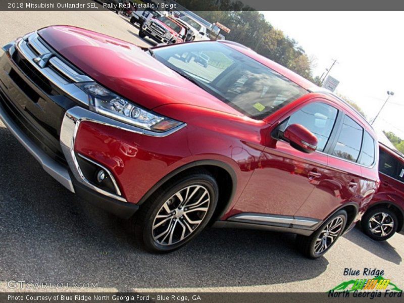 Rally Red Metallic / Beige 2018 Mitsubishi Outlander SEL