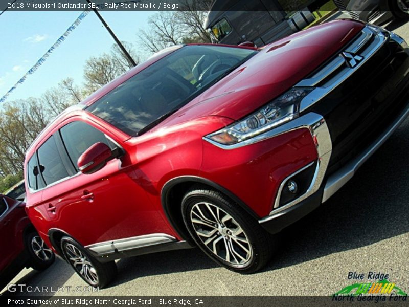 Rally Red Metallic / Beige 2018 Mitsubishi Outlander SEL