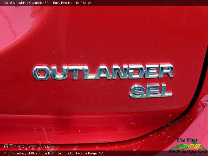 Rally Red Metallic / Beige 2018 Mitsubishi Outlander SEL