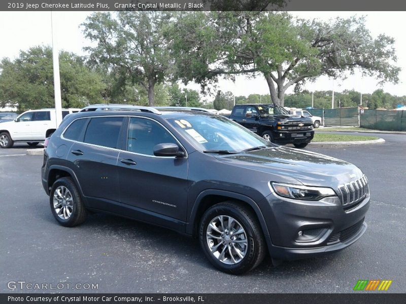 Granite Crystal Metallic / Black 2019 Jeep Cherokee Latitude Plus
