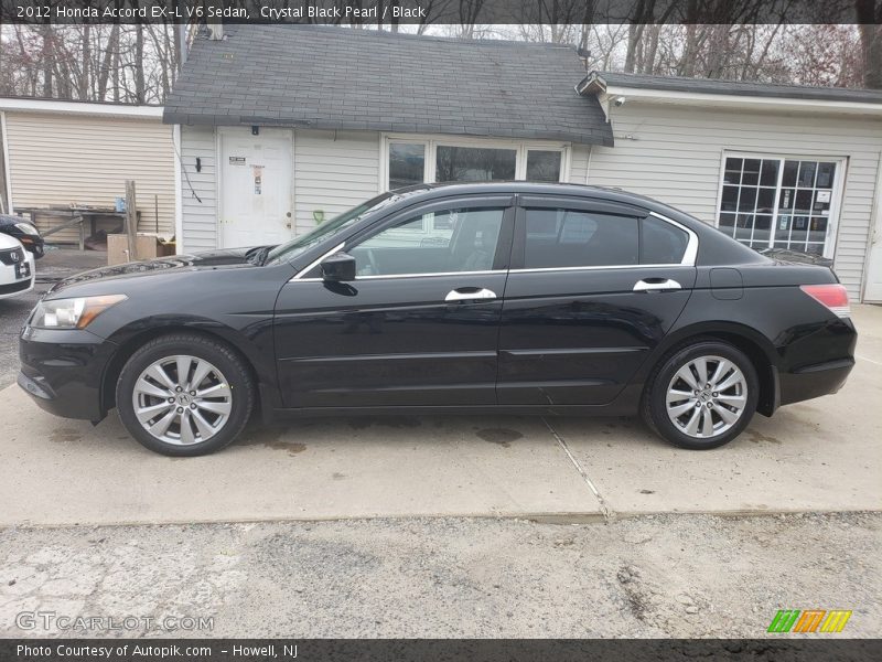 Crystal Black Pearl / Black 2012 Honda Accord EX-L V6 Sedan