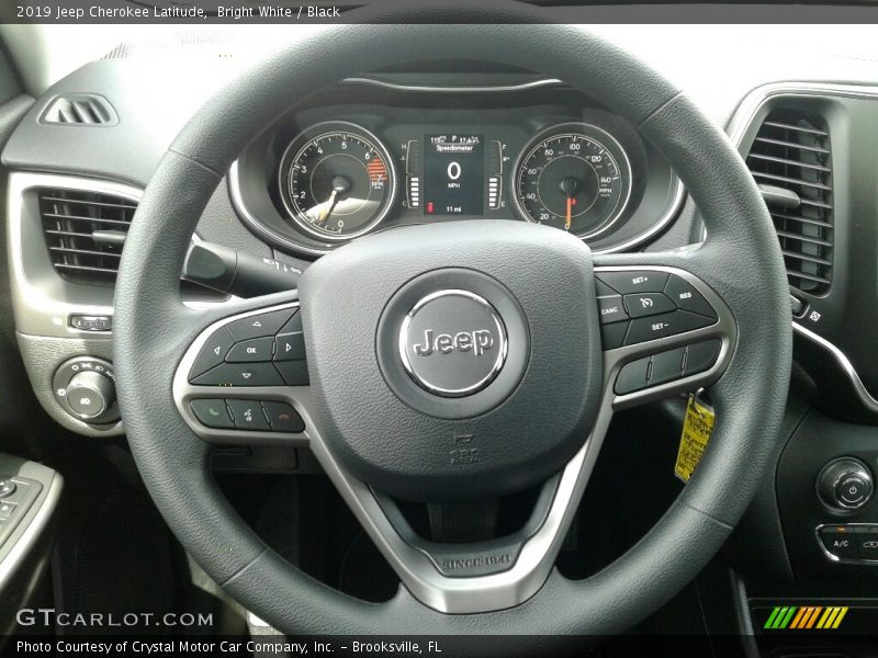 Bright White / Black 2019 Jeep Cherokee Latitude