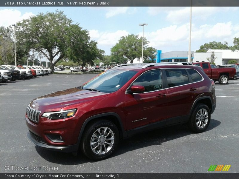 Velvet Red Pearl / Black 2019 Jeep Cherokee Latitude Plus