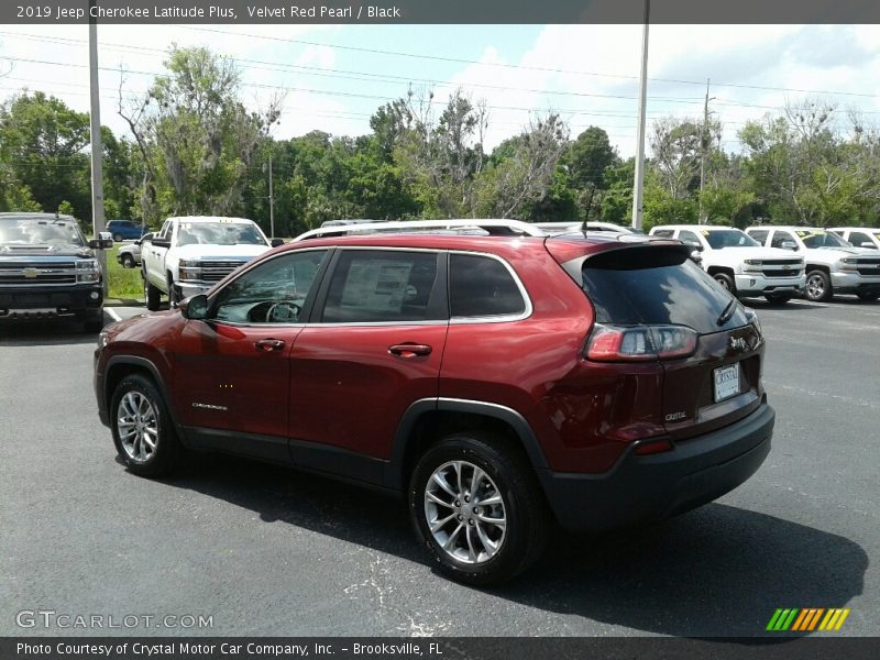 Velvet Red Pearl / Black 2019 Jeep Cherokee Latitude Plus