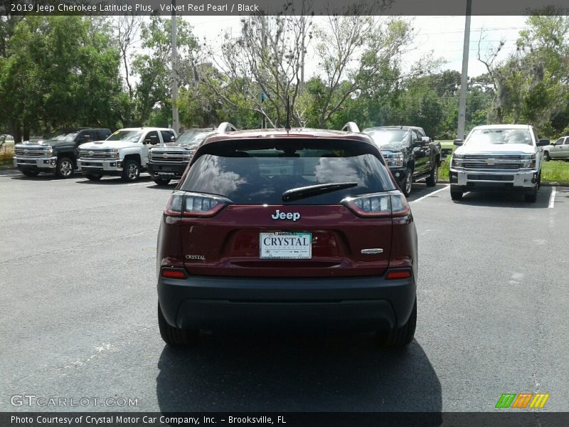 Velvet Red Pearl / Black 2019 Jeep Cherokee Latitude Plus