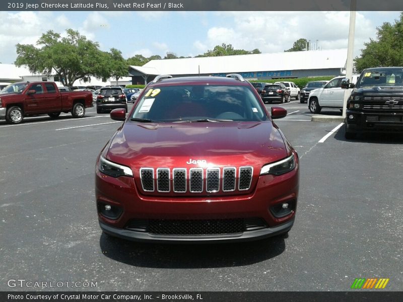 Velvet Red Pearl / Black 2019 Jeep Cherokee Latitude Plus