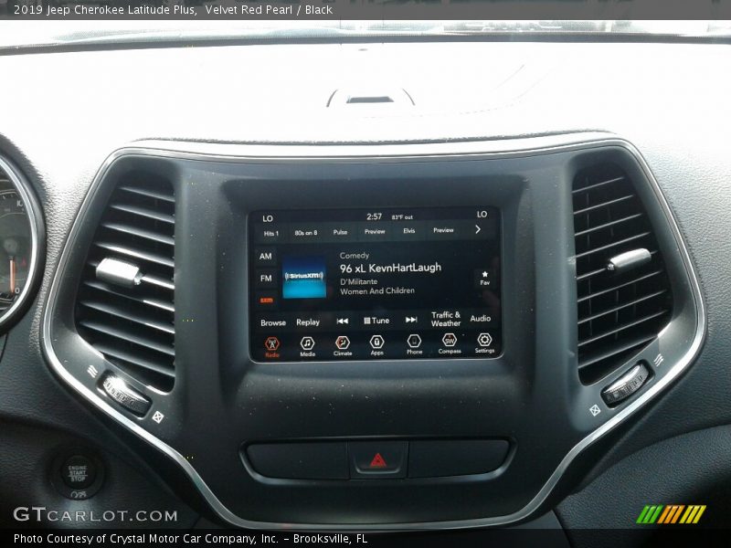 Velvet Red Pearl / Black 2019 Jeep Cherokee Latitude Plus
