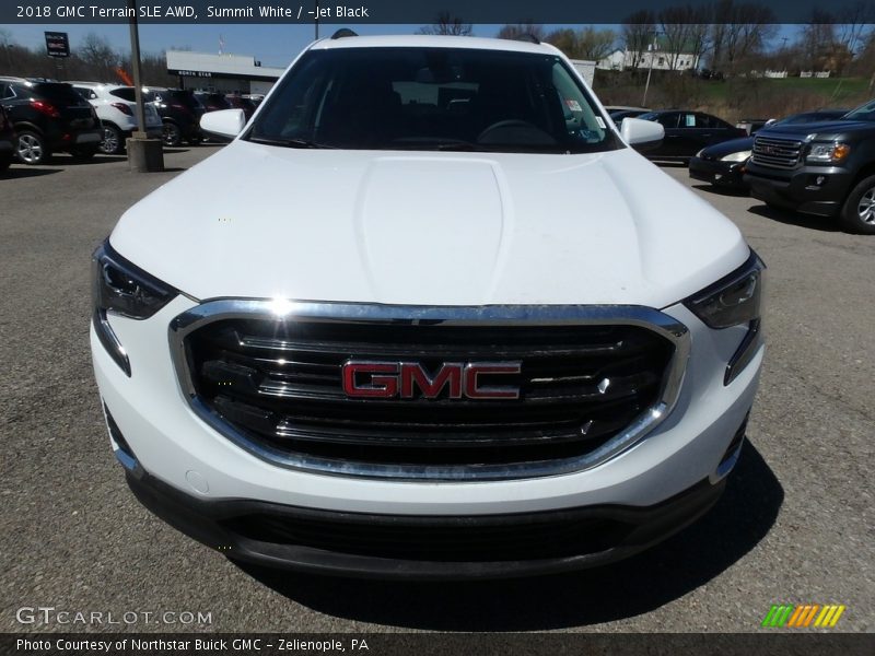 Summit White / ­Jet Black 2018 GMC Terrain SLE AWD