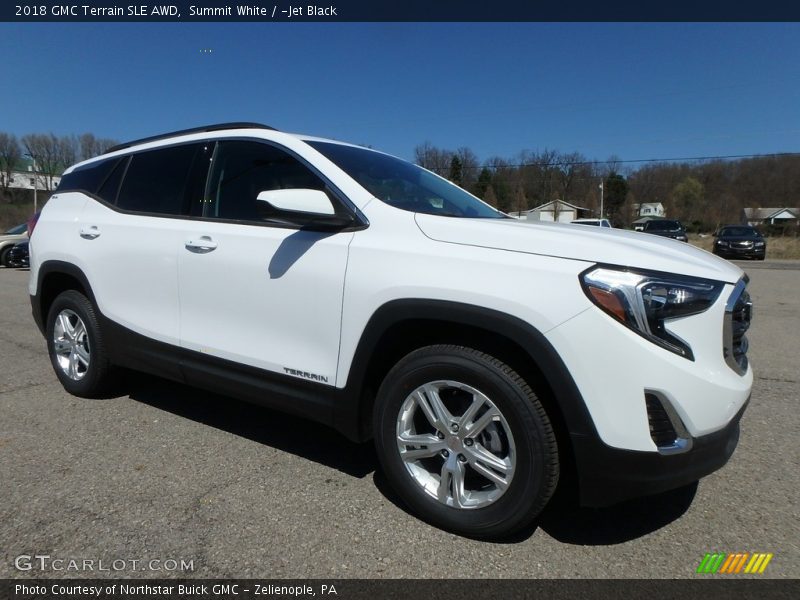 Summit White / ­Jet Black 2018 GMC Terrain SLE AWD