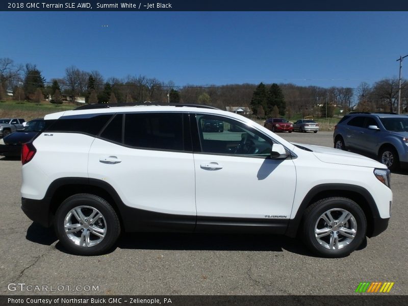 Summit White / ­Jet Black 2018 GMC Terrain SLE AWD