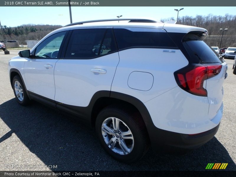 Summit White / ­Jet Black 2018 GMC Terrain SLE AWD