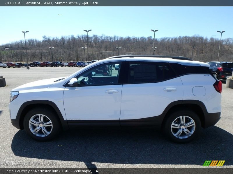 Summit White / ­Jet Black 2018 GMC Terrain SLE AWD