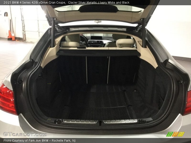 Glacier Silver Metallic / Ivory White and Black 2015 BMW 4 Series 428i xDrive Gran Coupe