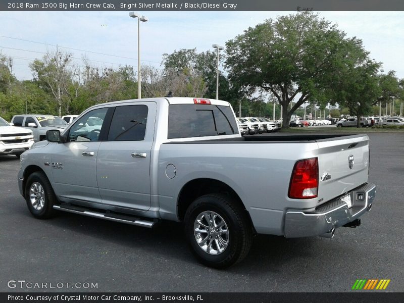 Bright Silver Metallic / Black/Diesel Gray 2018 Ram 1500 Big Horn Crew Cab