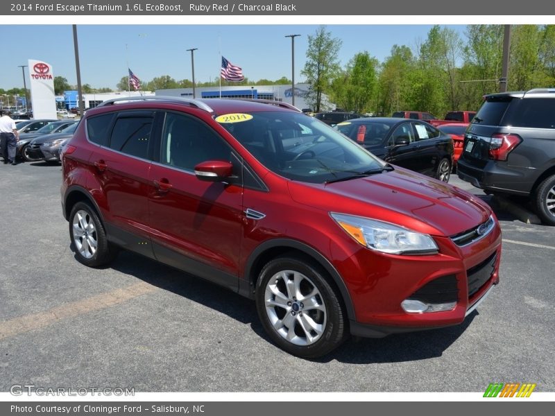 Ruby Red / Charcoal Black 2014 Ford Escape Titanium 1.6L EcoBoost