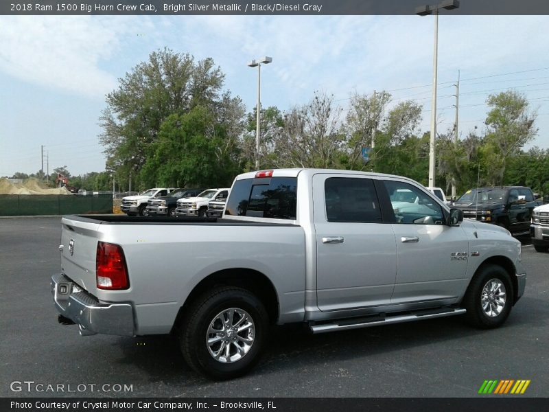 Bright Silver Metallic / Black/Diesel Gray 2018 Ram 1500 Big Horn Crew Cab