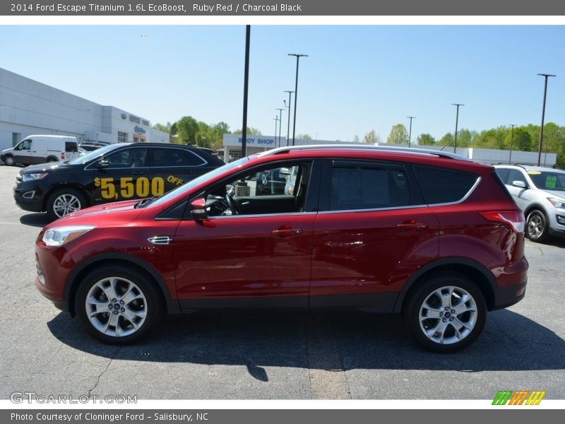 Ruby Red / Charcoal Black 2014 Ford Escape Titanium 1.6L EcoBoost
