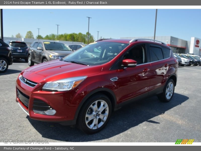 Ruby Red / Charcoal Black 2014 Ford Escape Titanium 1.6L EcoBoost