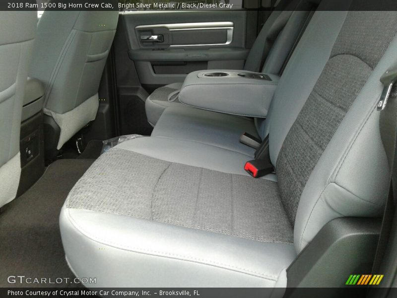 Bright Silver Metallic / Black/Diesel Gray 2018 Ram 1500 Big Horn Crew Cab