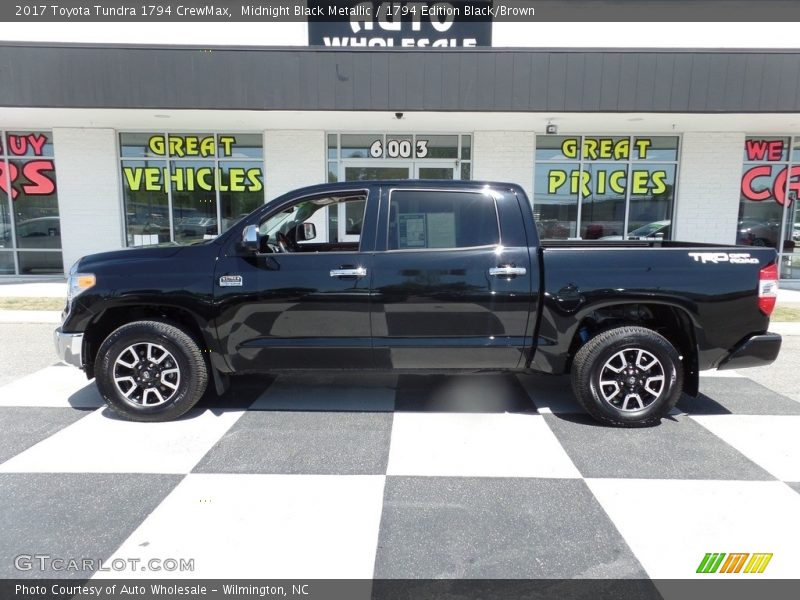 Midnight Black Metallic / 1794 Edition Black/Brown 2017 Toyota Tundra 1794 CrewMax