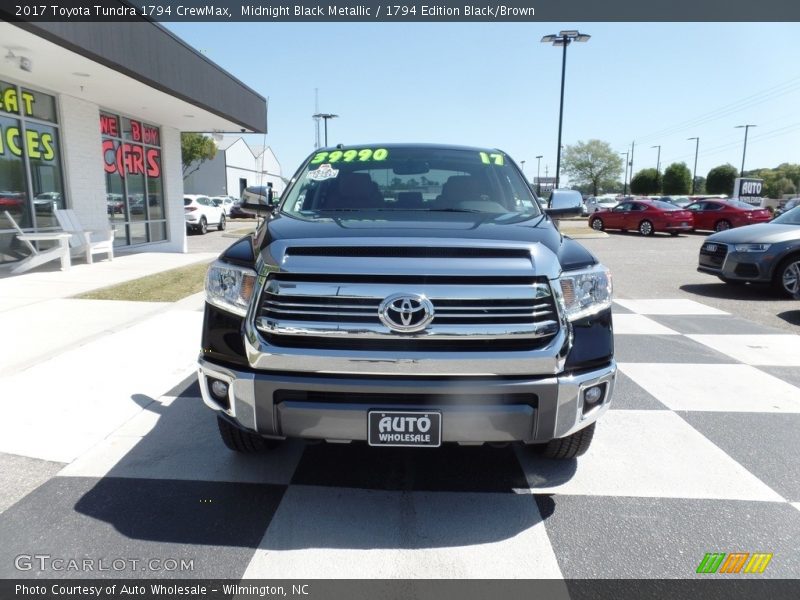 Midnight Black Metallic / 1794 Edition Black/Brown 2017 Toyota Tundra 1794 CrewMax