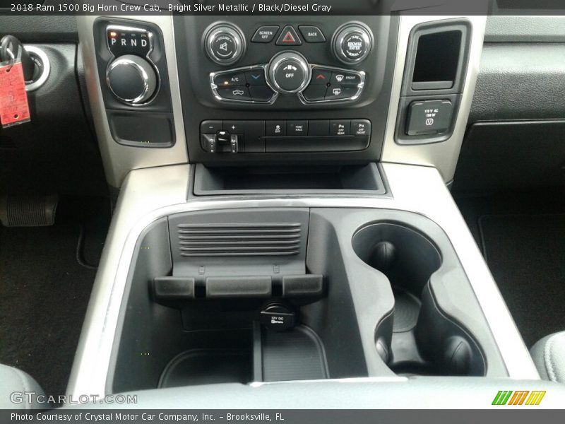Bright Silver Metallic / Black/Diesel Gray 2018 Ram 1500 Big Horn Crew Cab
