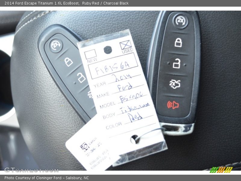 Ruby Red / Charcoal Black 2014 Ford Escape Titanium 1.6L EcoBoost