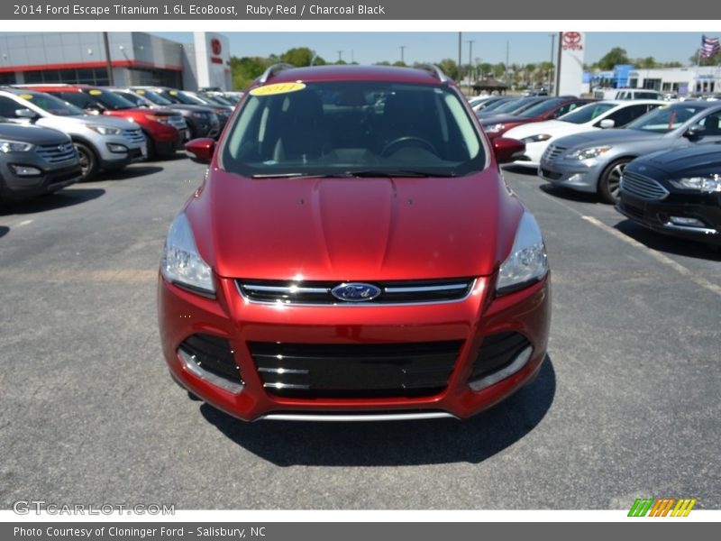 Ruby Red / Charcoal Black 2014 Ford Escape Titanium 1.6L EcoBoost