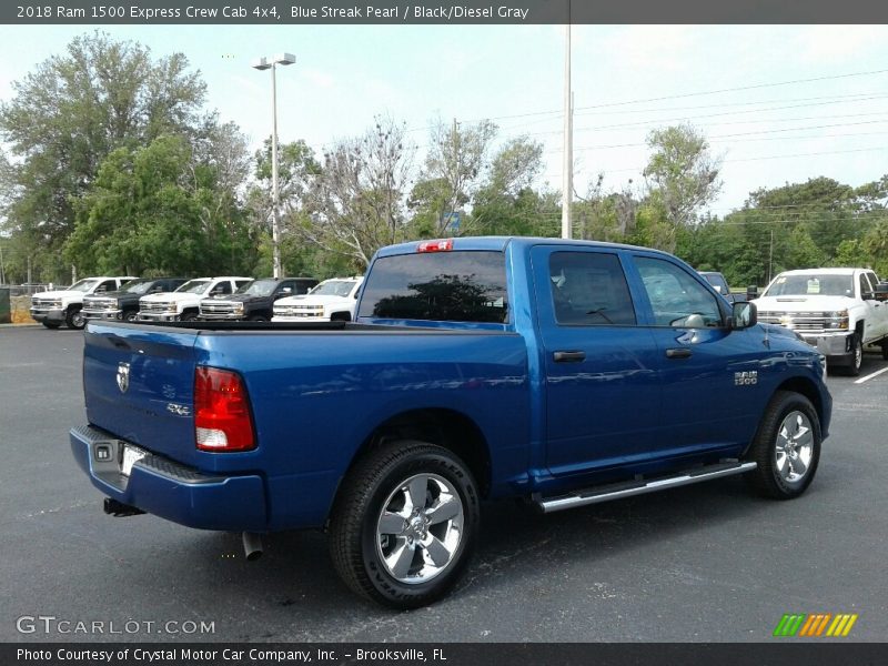 Blue Streak Pearl / Black/Diesel Gray 2018 Ram 1500 Express Crew Cab 4x4