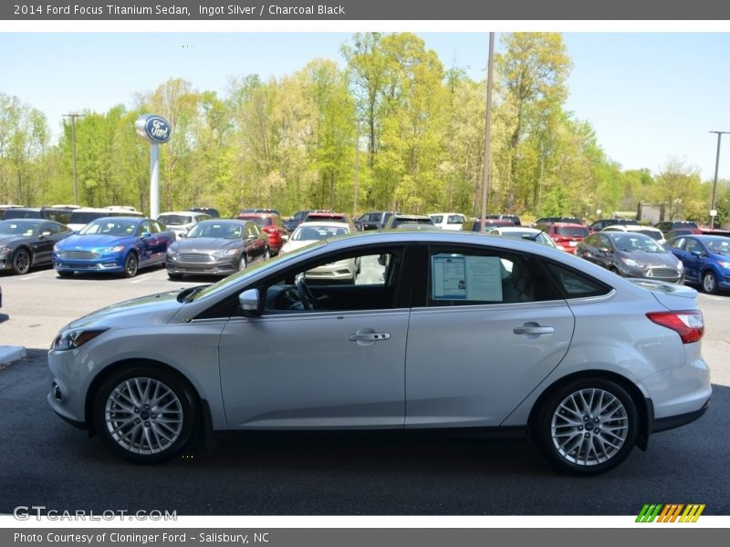 Ingot Silver / Charcoal Black 2014 Ford Focus Titanium Sedan