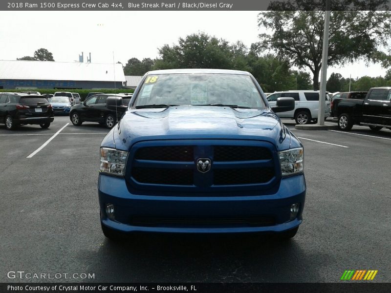Blue Streak Pearl / Black/Diesel Gray 2018 Ram 1500 Express Crew Cab 4x4