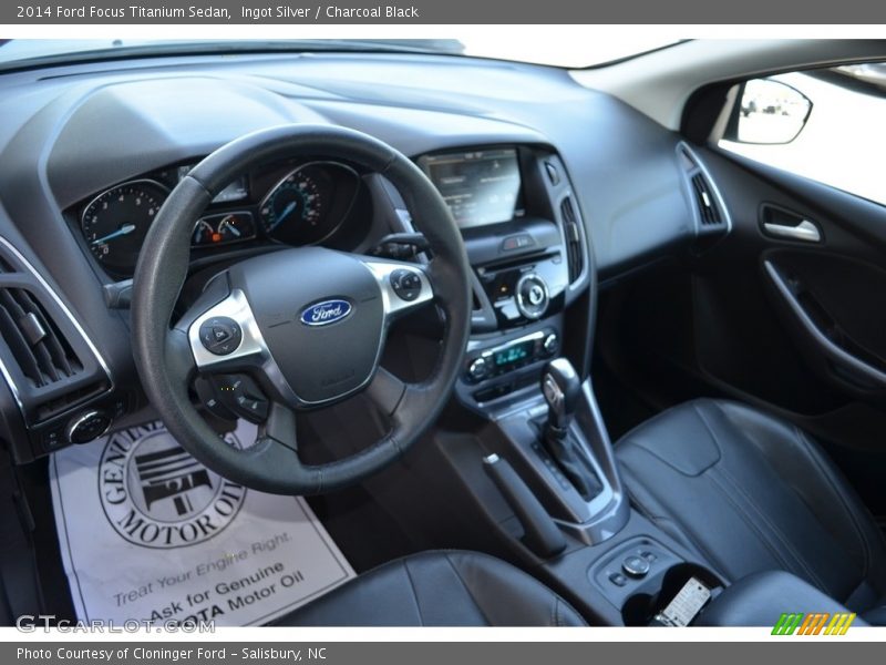 Ingot Silver / Charcoal Black 2014 Ford Focus Titanium Sedan