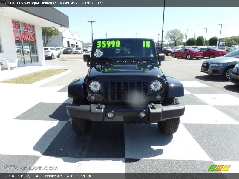 Black / Black 2018 Jeep Wrangler Unlimited Sahara 4x4