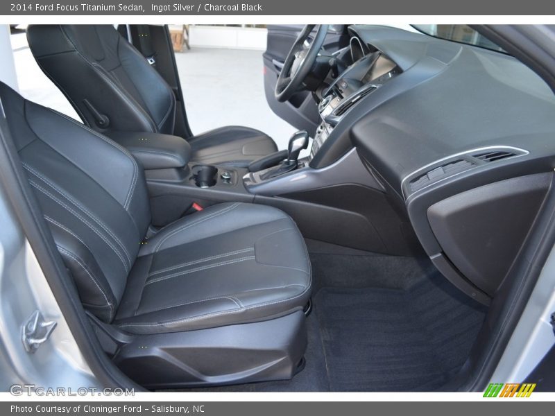 Ingot Silver / Charcoal Black 2014 Ford Focus Titanium Sedan
