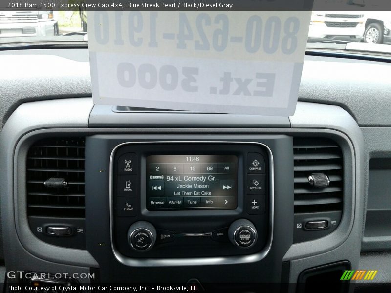 Blue Streak Pearl / Black/Diesel Gray 2018 Ram 1500 Express Crew Cab 4x4